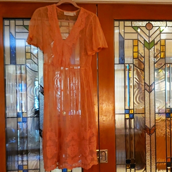 La Belle Dresses & Skirts - Lace peach dress